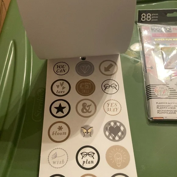 SOLD The Happy Planner Motivational Sticker Book - Gold and Pink Accents - Picture 4 of 9